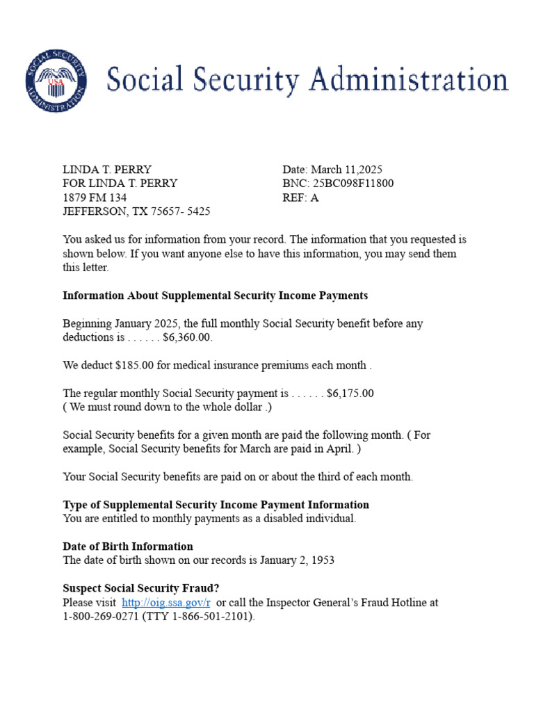 SSI Letter.docx | PDF