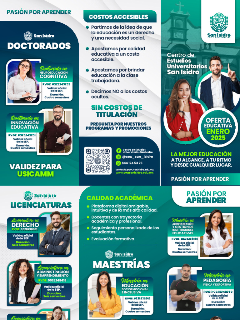 Oferta Educativa 2025: Doctorados y Maestrías | PDF | Aprendizaje