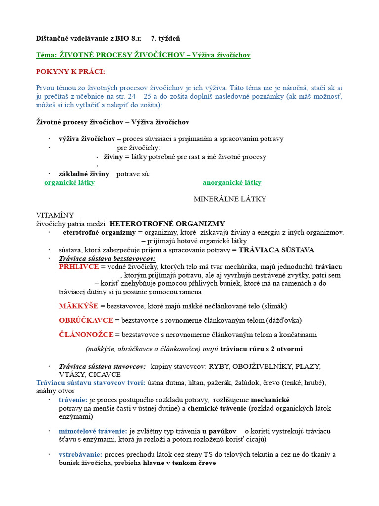 Bio 8.a 7.12. | PDF