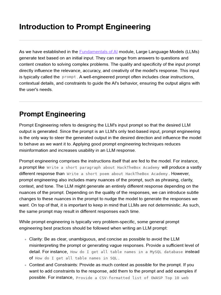 Prompt Injection Attacks | PDF | Computing | Cyberspace