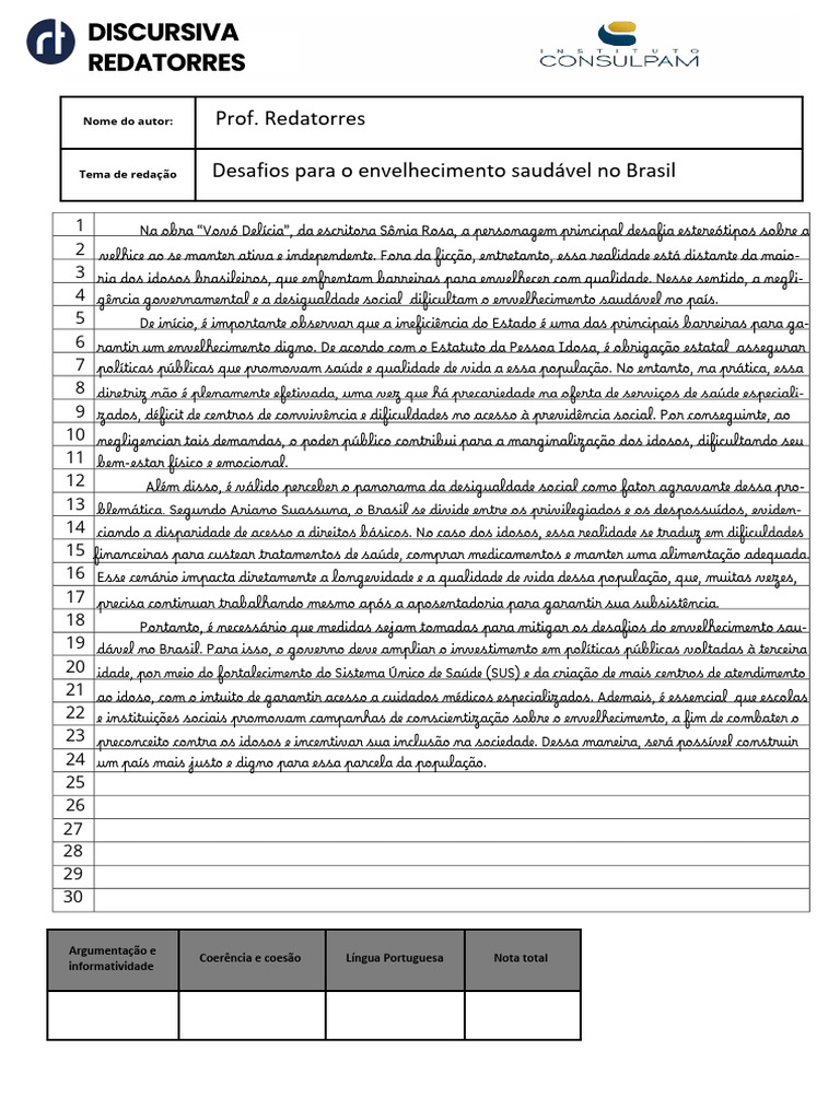 Envelhecimento Saudável no Brasil: Desafios | PDF | Envelhecimento | Brasil