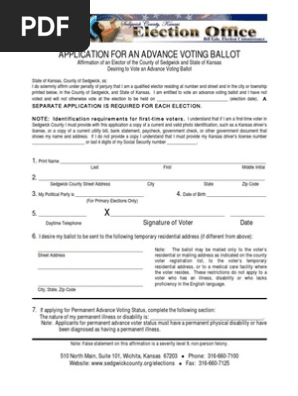 Advance Voting App