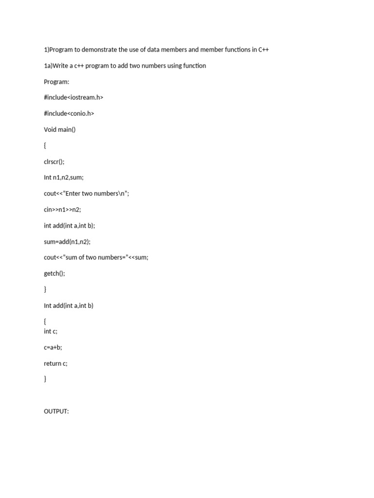 C++ Programs for Beginners: OOP Concepts | PDF | Constructor (Object ...
