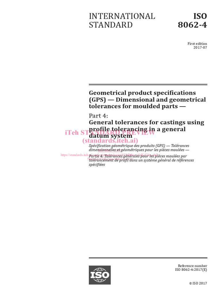 Iso 8062 4 2017 | PDF | Engineering Tolerance | International ...