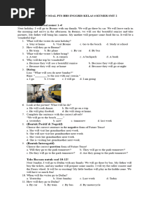 LATIHAN SOAL PTS BHS INGGRIS KELAS 6 KUMER SMT 2