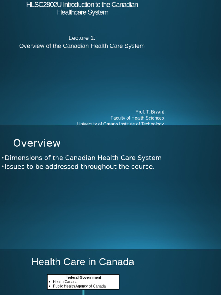Overview of Canadian Healthcare System | PDF | Health Care | Medicare ...