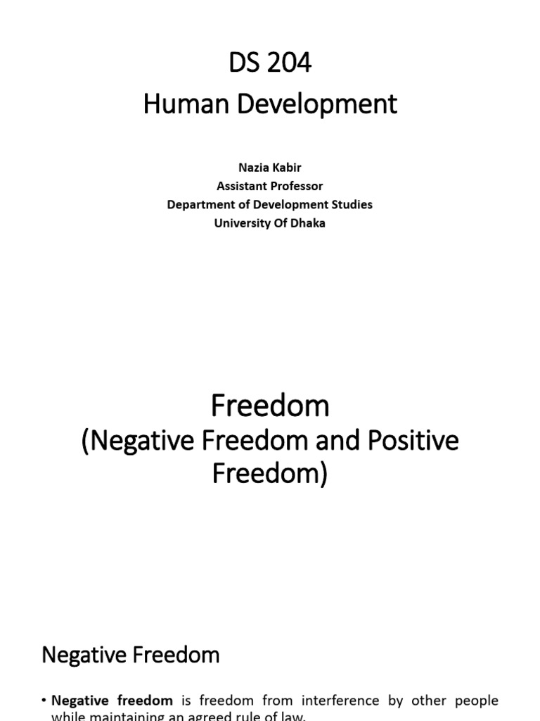 Understanding Negative and Positive Freedom | PDF | Taxes | Liberalism