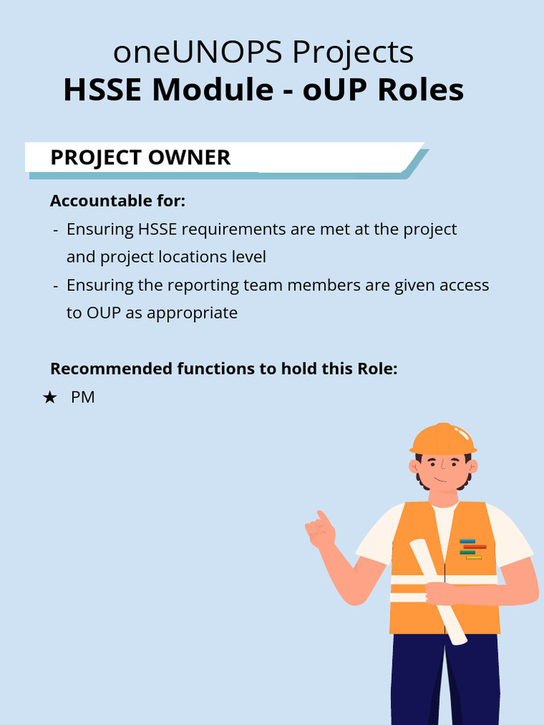 HSSE Roles in oneUNOPS Projects | PDF | Computer Science | Software ...