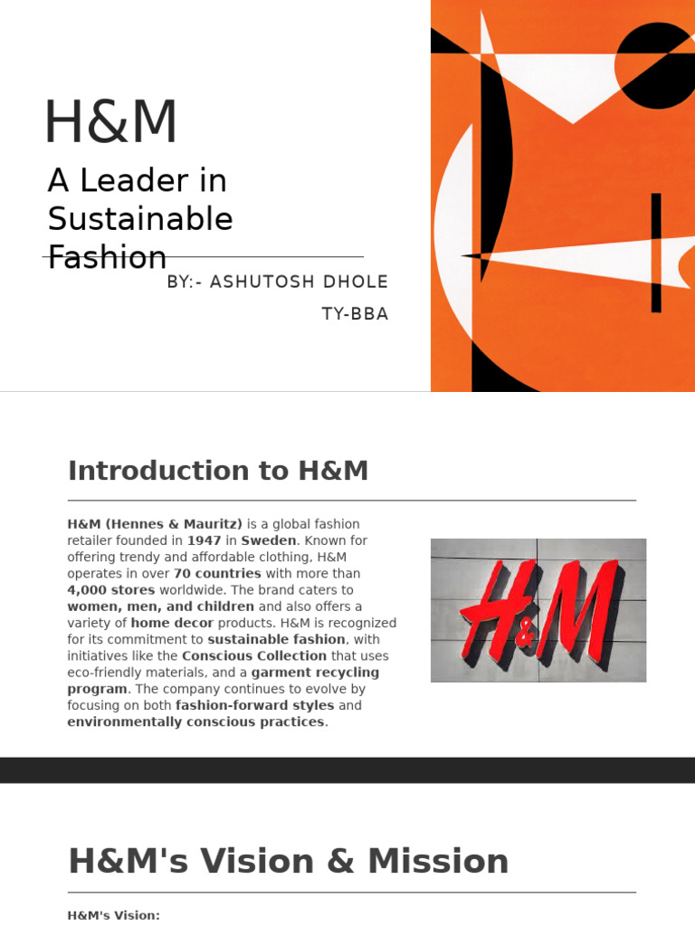 H&M: Leader in Sustainable Fashion | PDF | Fashion | Retail