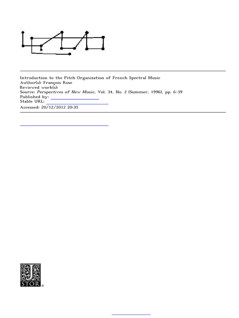 Introduction To The Pitch Organization of French Spectral Music | PDF ...