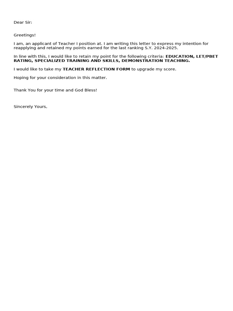 RETAIN Letter | PDF