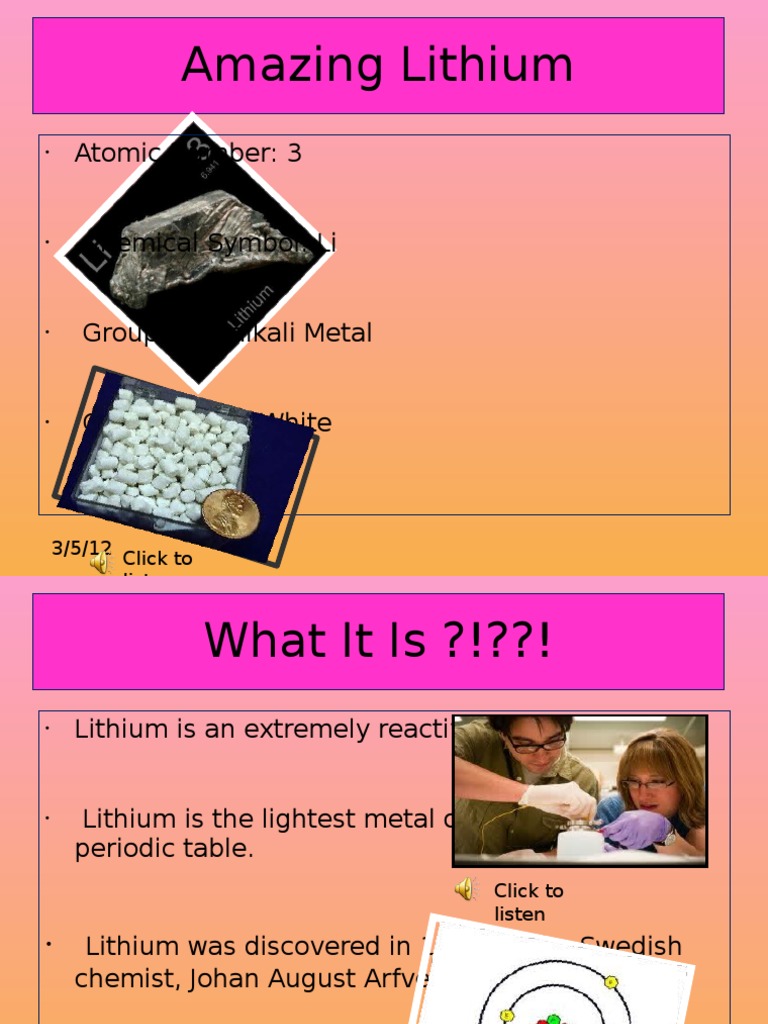 Lithium: Properties, Uses, and Risks | PDF | Politics | History