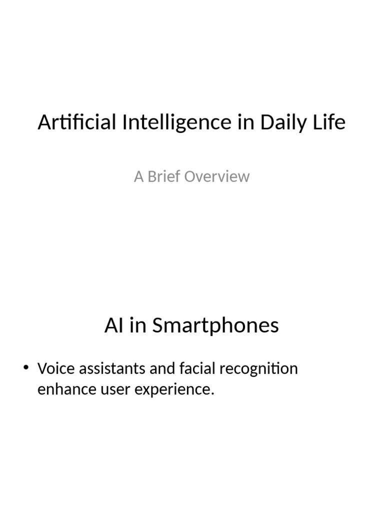 Ai In Daily Life Pdf