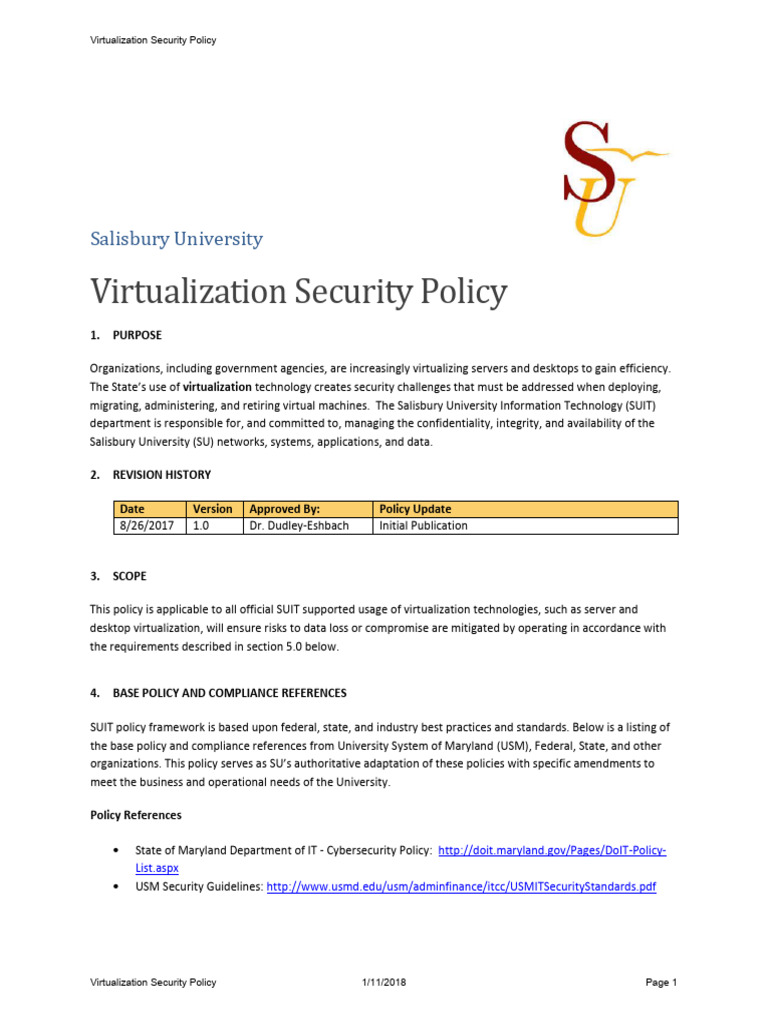 X 23.00 SU VirtualizationPolicy | PDF | Virtualization | Computer Security