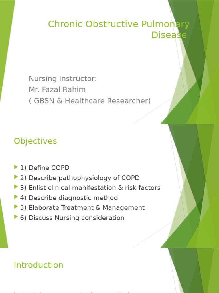 Chronic Obstructive Pulmonary Disorder 1 | PDF