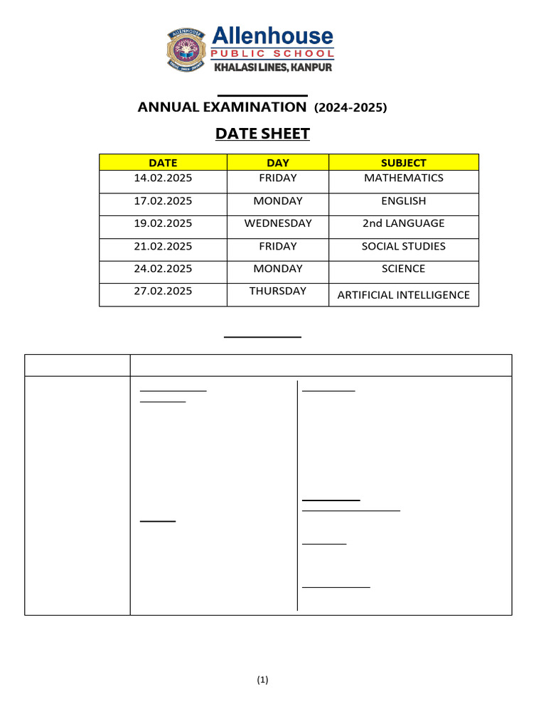 Class 9 Annual Exam Syllabus 2025 | PDF | Geometry | Mathematics