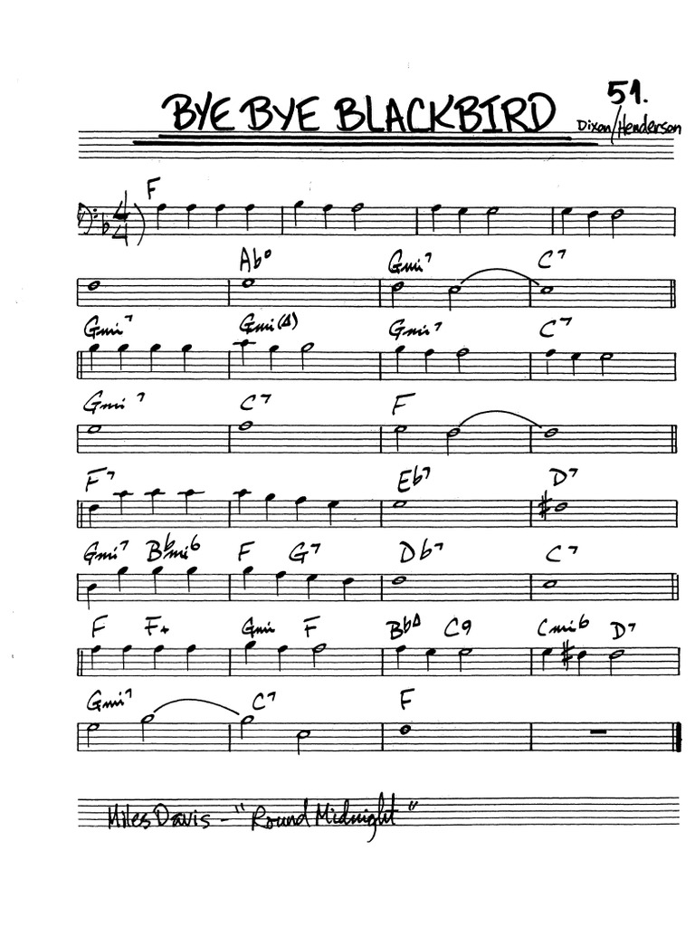 Bye Bye Blackbird | PDF