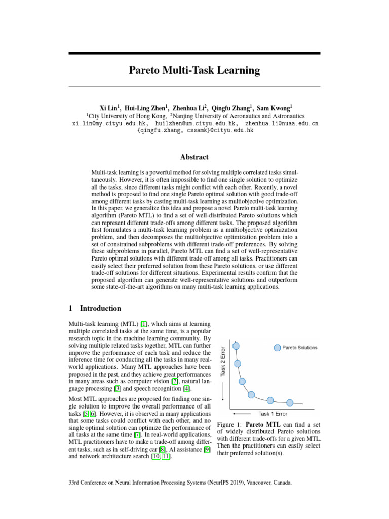 Pareto Multi-Task Learning Algorithm | PDF | Mathematical Optimization ...
