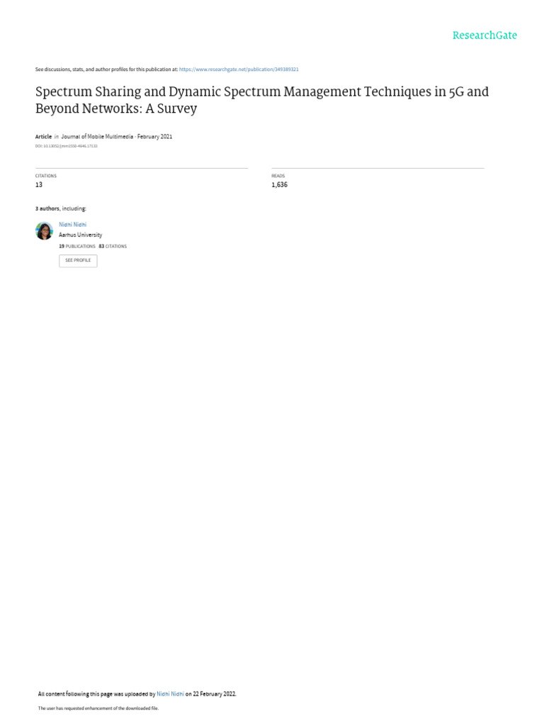 Spectrum Management Techniques for 5G | PDF | Radio Spectrum | Radio ...