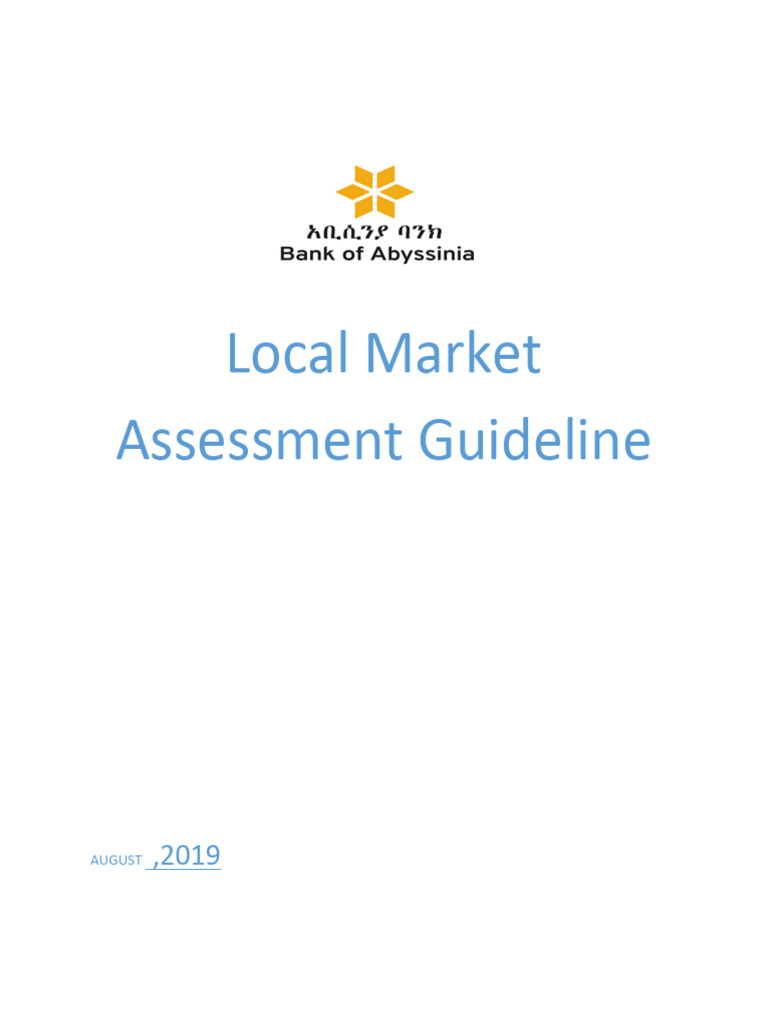 Local Market Assessment Guidelines | PDF | Marketing | Swot Analysis
