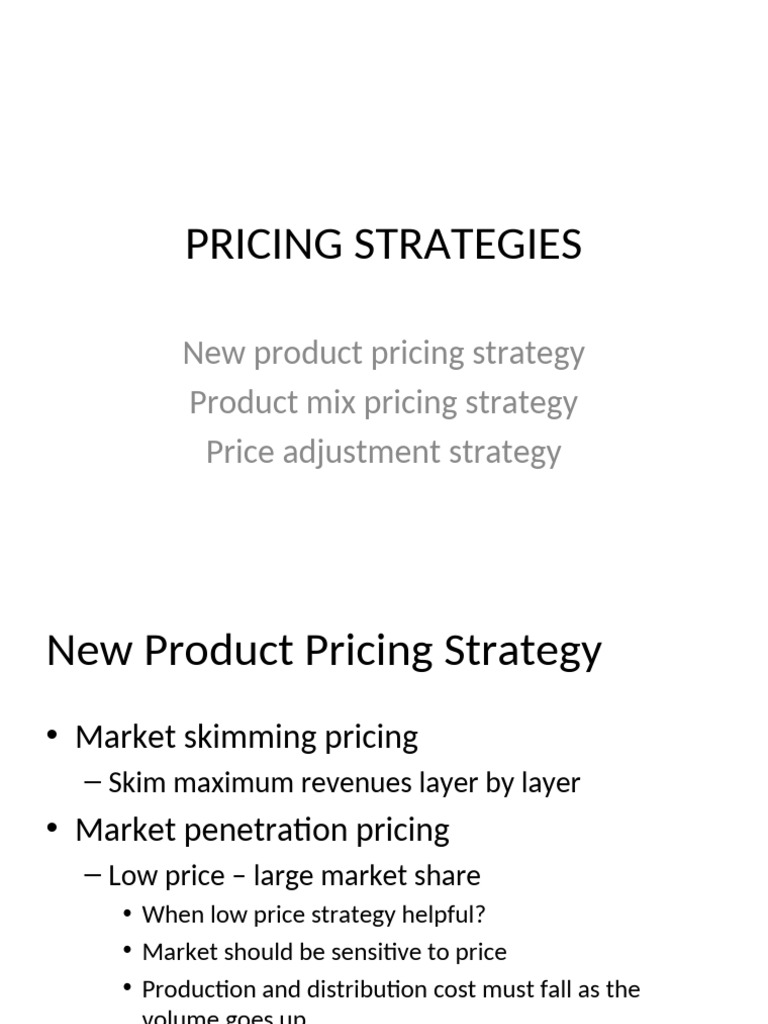 Effective Pricing Strategies Explained | PDF | Pricing | Discounts And ...