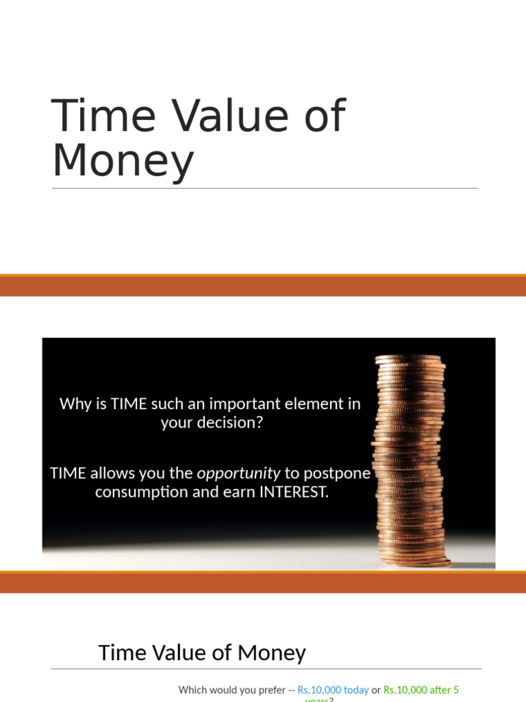 Understanding Time Value of Money | PDF | Present Value | Time Value Of ...