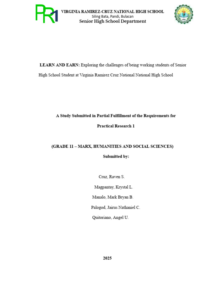 Challenges of Working Students in SHS | PDF | Cognition | Social Psychology