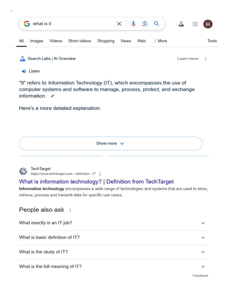 What Is It - Google Search | PDF | Information Technology | Information
