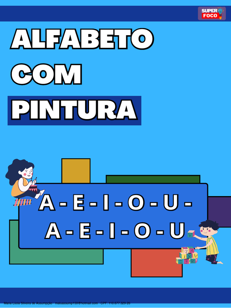 Atividade de Pintura do Alfabeto | PDF | Agrupamento | Grafemas