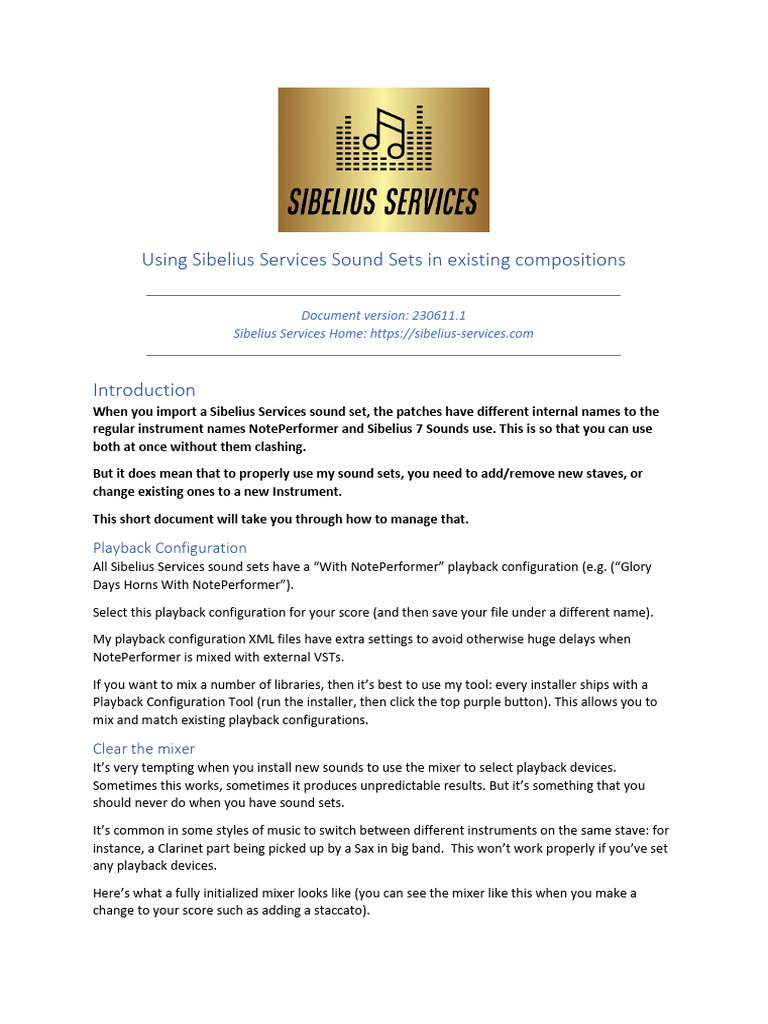 Using your sound set in existing compositions | PDF | Software | Computing