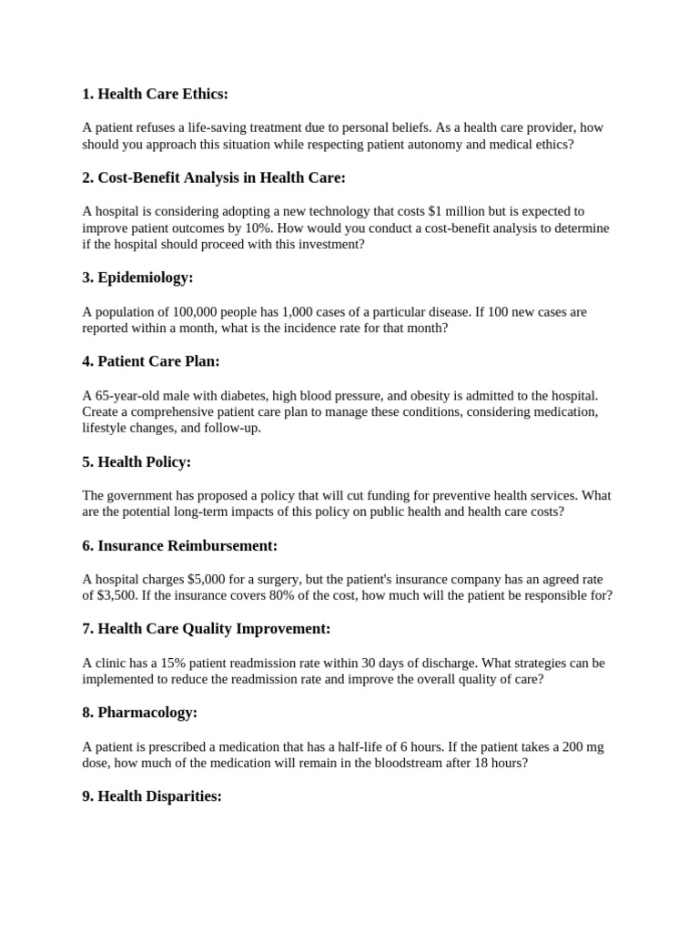 Health Care Ethics and Patient Care Guide | PDF