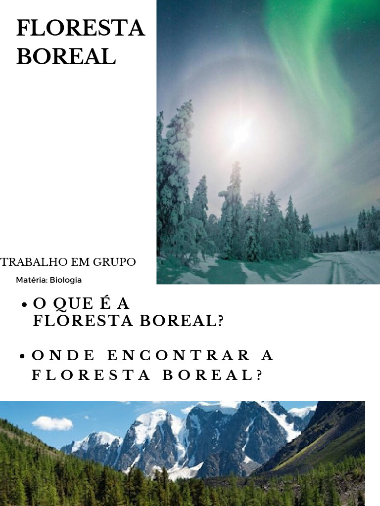 Características da Floresta Boreal | PDF