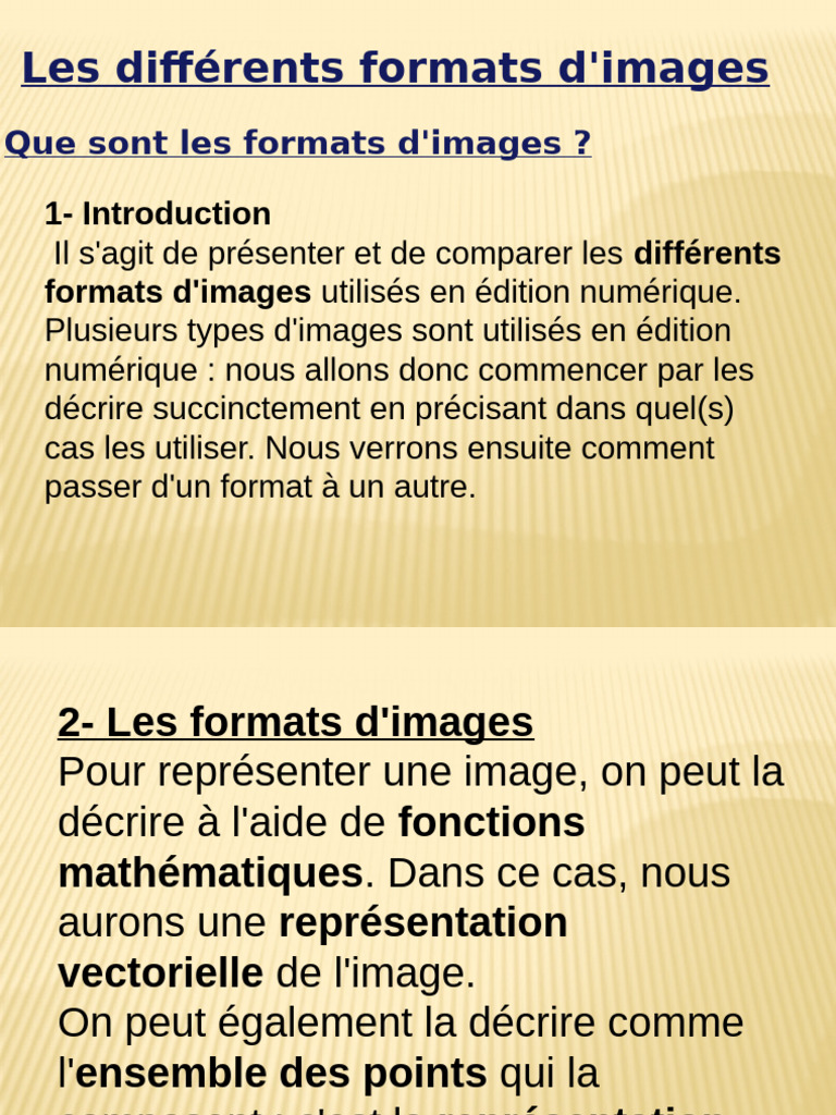 Formats d'images et GIMP en PDF | PDF | Image numérique | Imagerie