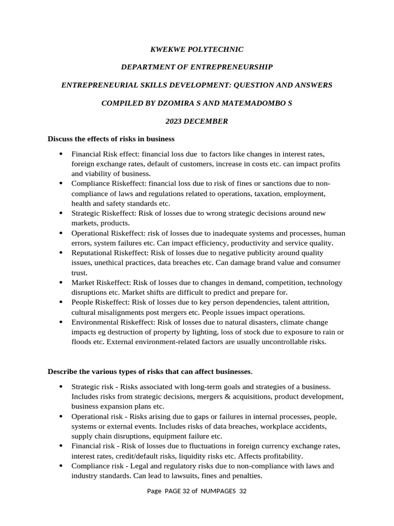 Current Esd Notes | PDF | Risk | Pricing