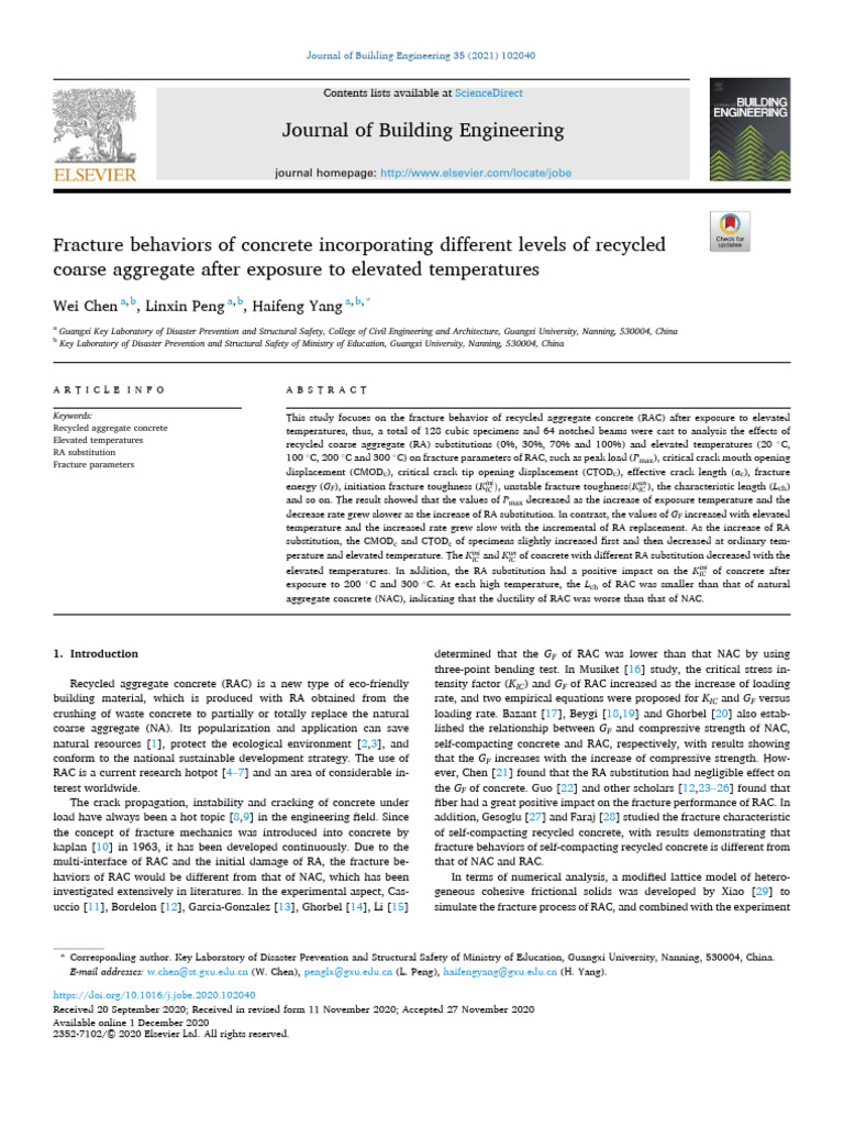 Fracture Behavior of Recycled Concrete | PDF | Fracture | Strength Of ...