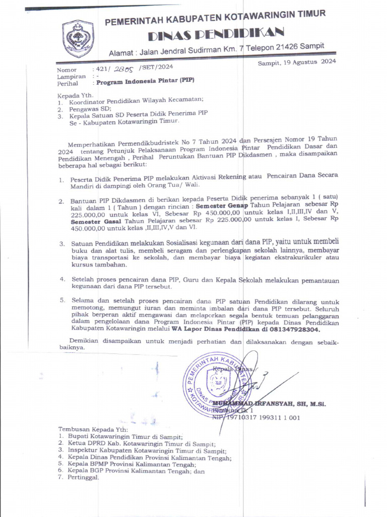 PIP, Larangan Pungli Cap Basah | PDF