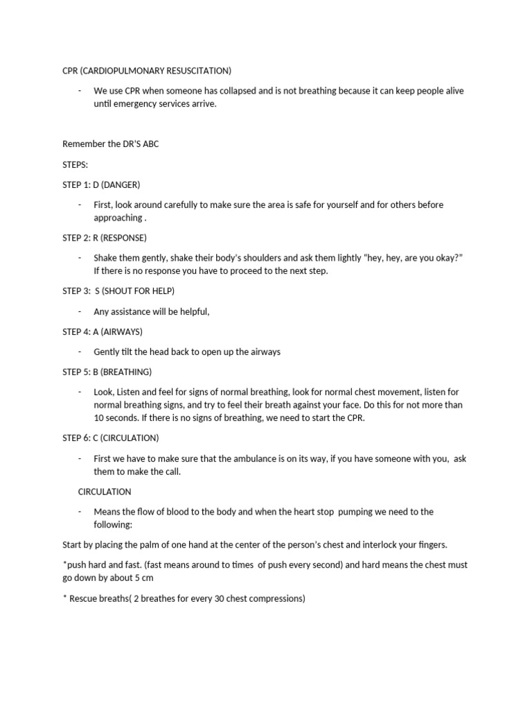 CPR Discussion | PDF
