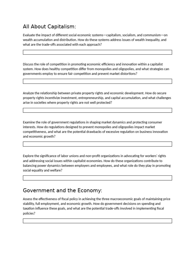 Impact of Capitalism on Economy and Society | PDF | Capitalism | Fiscal ...