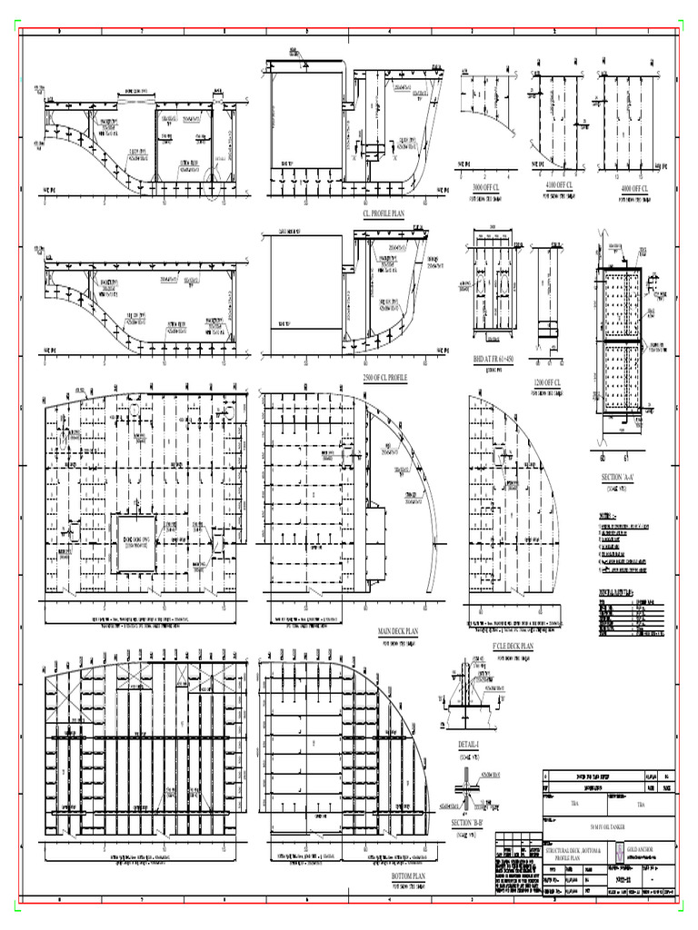 Structural Plans for Oil Tanker | PDF | Ships | Shipping