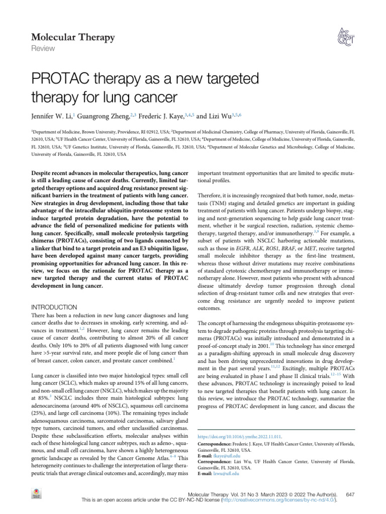 Protac 4 | PDF | Epidermal Growth Factor Receptor | Cancer