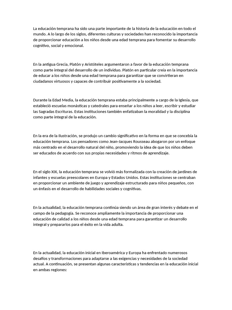 educacion inicial | PDF | Educación de la primera infancia | Inclusión ...
