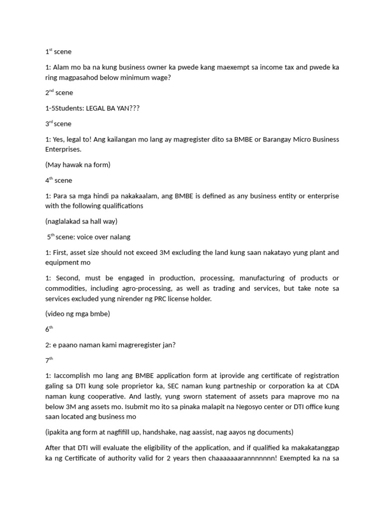 BMBE Tax Exemption Guide for Owners | PDF