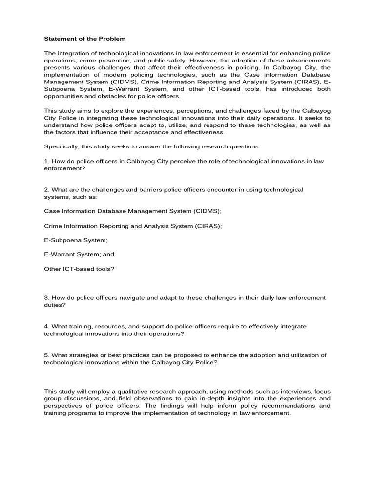 Challenges in Tech Adoption by Police | PDF