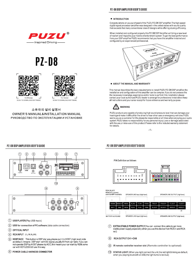 PZ-D8+USER%27S+MANUAL | PDF