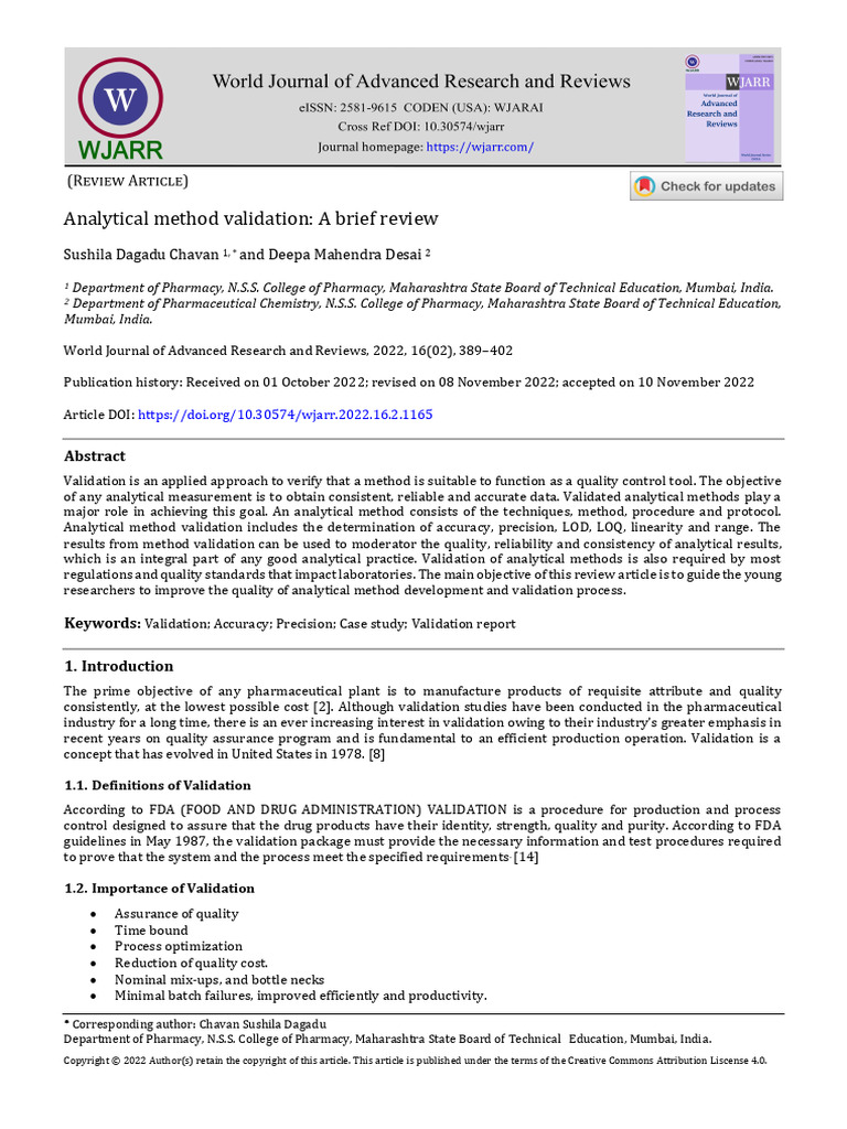 Analytical Method Validation Overview | PDF | Detection Limit ...