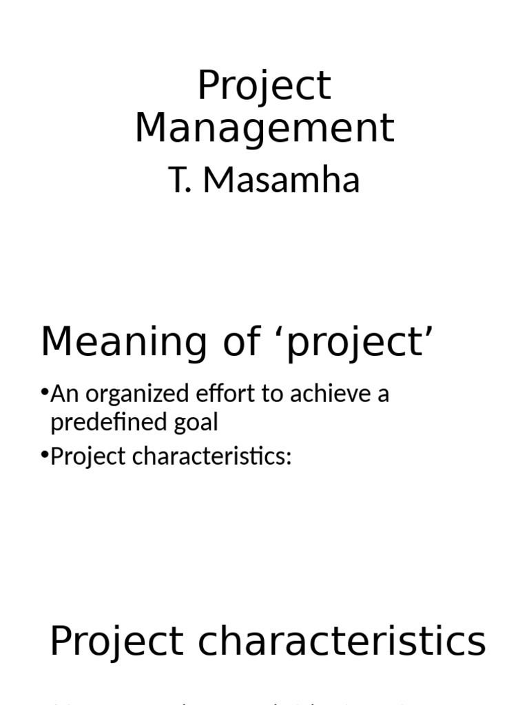 Defining Project Management | PDF | Project Management | Economies