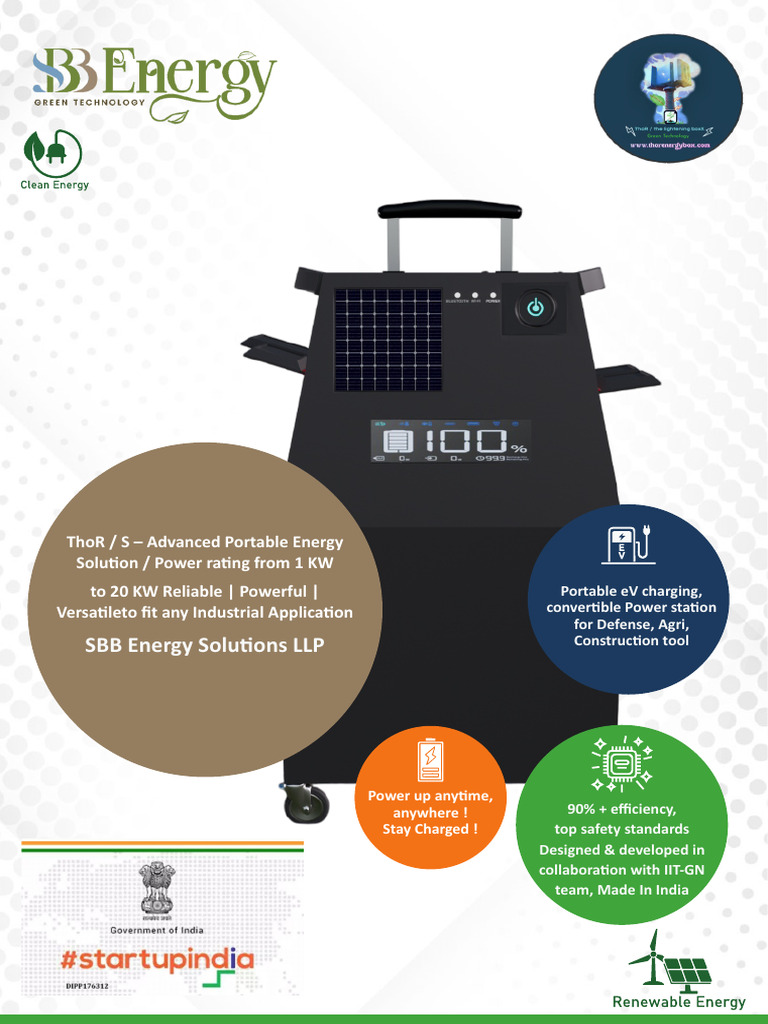 Portable Energy Solution: ThoR/S 1-20 KW | PDF | Electricity ...