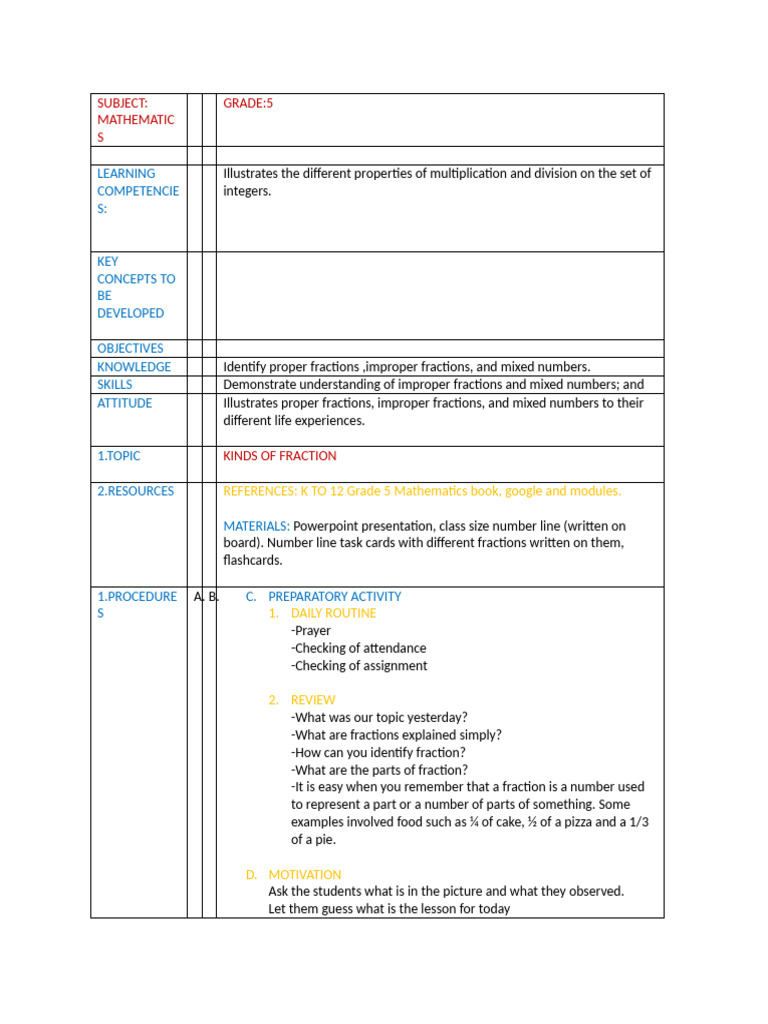 LESSONPLAN | PDF | Behavior Modification | Cognition