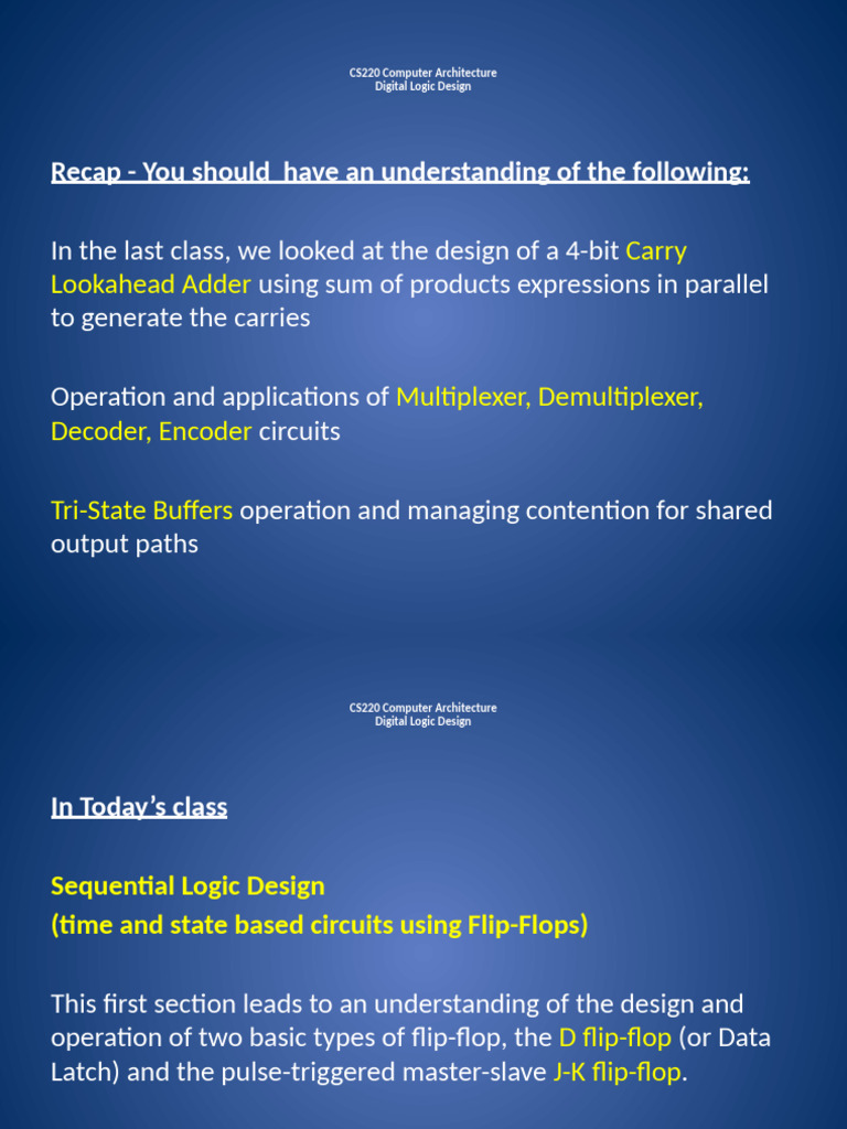 CS220 Digital Logic Design Overview | PDF | Logic Gate | Computing