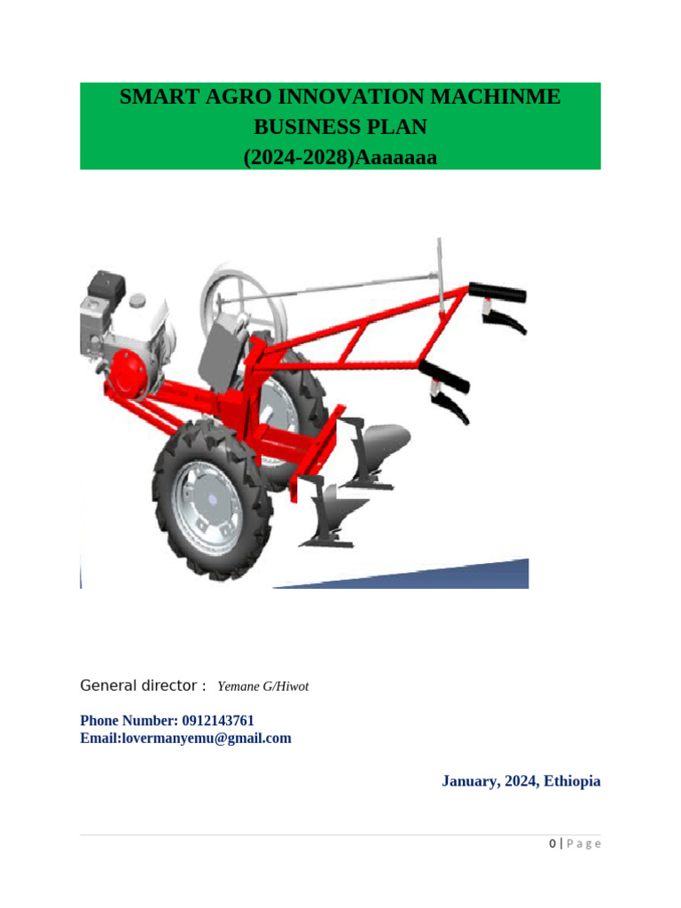 Smart Agro Innovation Business Plan | PDF | Agricultural Machinery ...